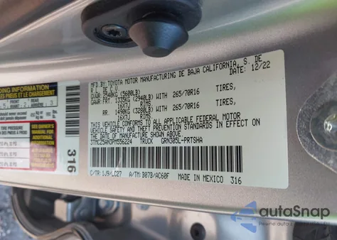 2023 Toyota Tacoma Trd Off Road from USA, damaged, VIN 3TMCZ5AN3PM556224